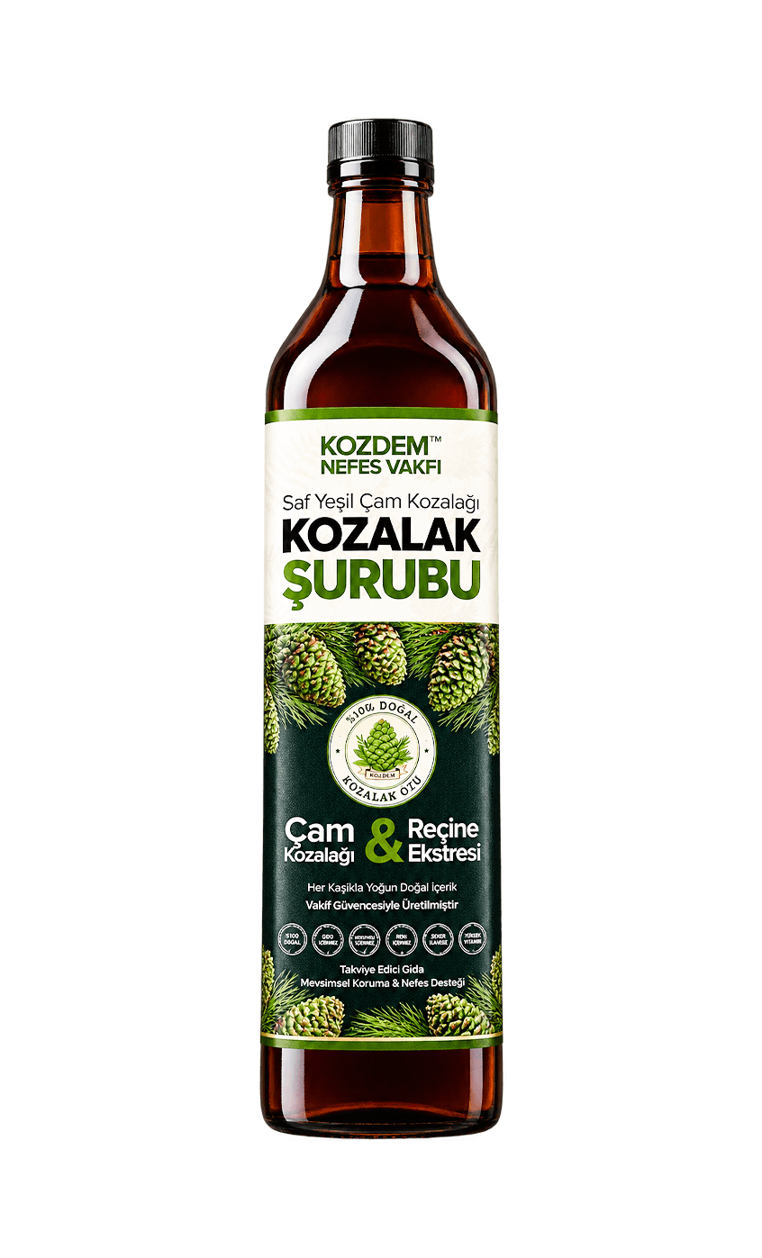Saf Çam Kozalağı Şurubu şişesi
